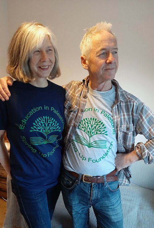 Woman & Man wearing T-shirts